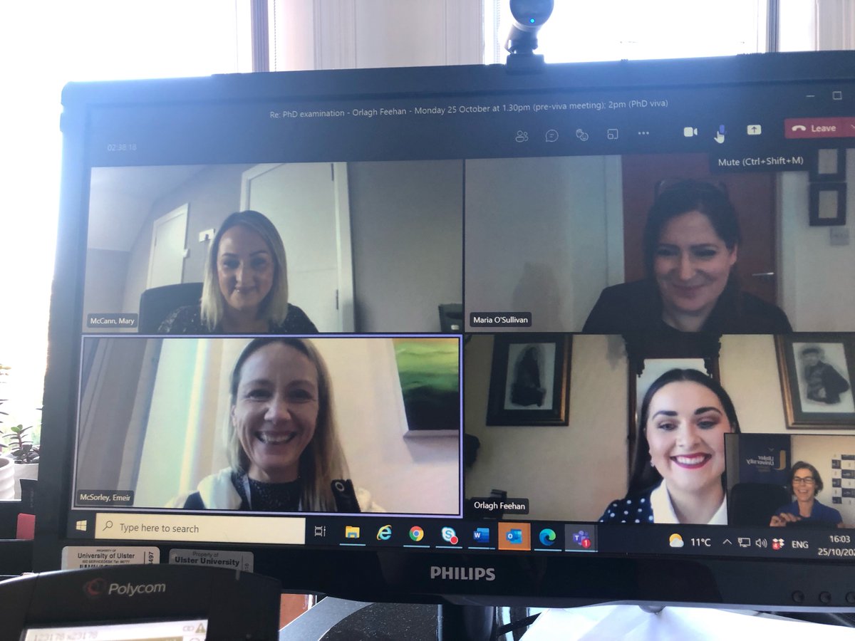 Smiles all round today &amp; another #NICHEPhD success😁 Congrats to <a href="/orlagh_feehan/">orlagh feehan</a> who successfully defended her #PhD at viva today on '#VitaminD &amp; musculoskeletal health in care home residents'. Thank you to the panel: Dr O'Sullivan from <a href="/tcddublin/">Trinity College Dublin</a>, <a href="/DrMaryMcCann/">Dr Mary McCann</a>, <a href="/amgallagher_UU/">Alison Gallagher</a>