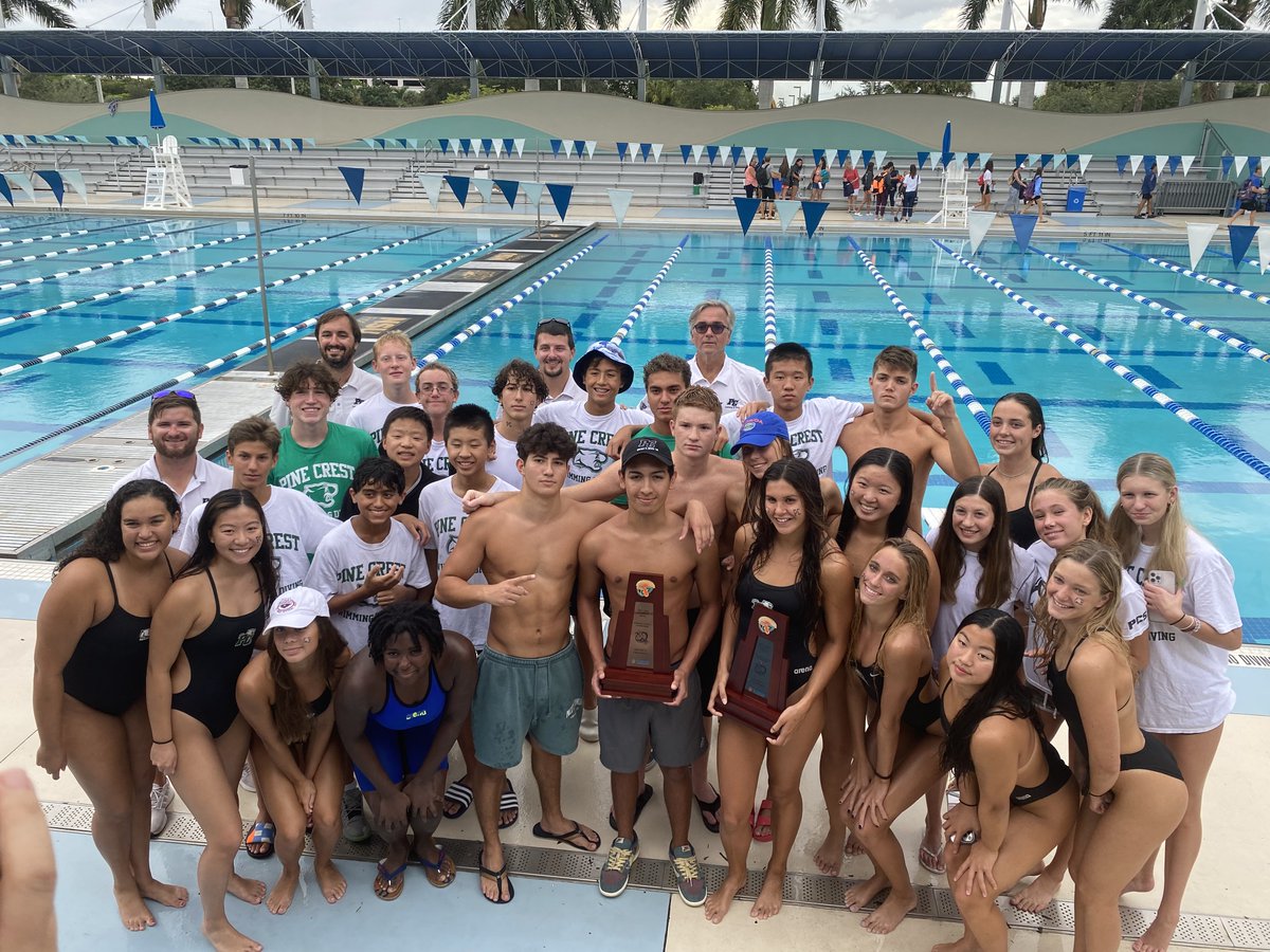 GoPineCrest's tweet photo. Congrats to the boys' and girls' #PCSwimming and #PCDiving teams on their FHSAA district 1A championship titles! Both teams will compete for their respective regional championship titles this Friday, October 29. Good luck and GO PANTHERS! #PCConfidence https://t.co/8BV2K5mu0G