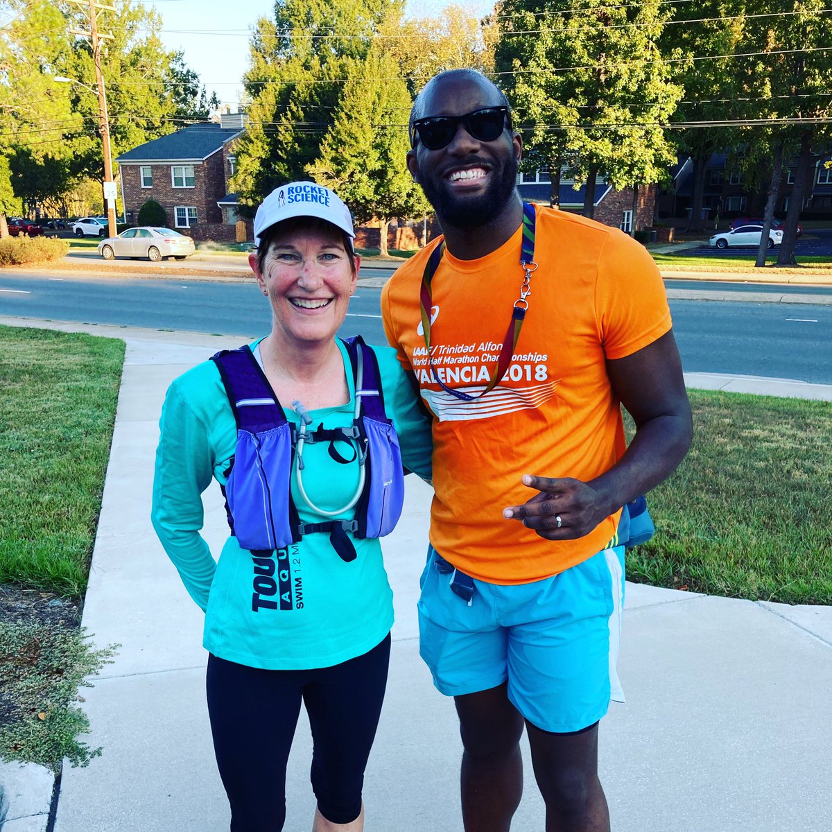 para_guide's tweet photo. Anthony enjoyed some miles this weekend with his guide Becky and some gorgeous fall weather! 🍁🍂 #GetOutsideWithOC @OrthoCarolina https://t.co/JVEveLc2zy
