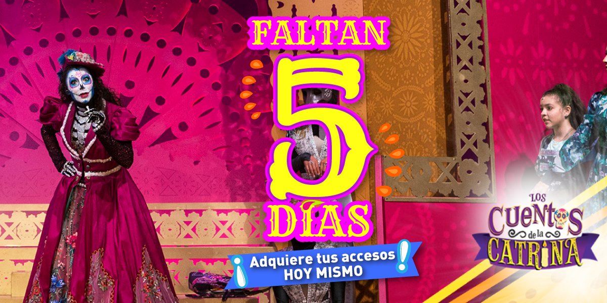 La emoción comienza a sentirse porque EN 5 DÍAS se abrirá nuestro portal. Sólo una noche, sólo una función… ¡Vive la MAGIA TEATRAL en la comodidad de tu casa!