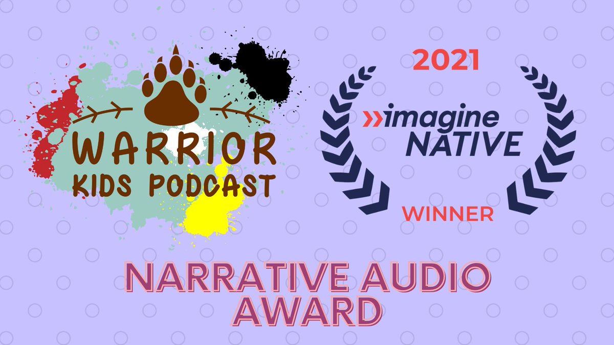 Thanks @imagineNATIVE for supporting #Indigenous artists & for choosing my @warriorkidspod for Narrative Audio Award this year! Thanks especially to all Warrior Kids, parents & teachers who support #warriorkidspodcast Link to award ceremony last night: fb.me/e/2DKF1PUhV
