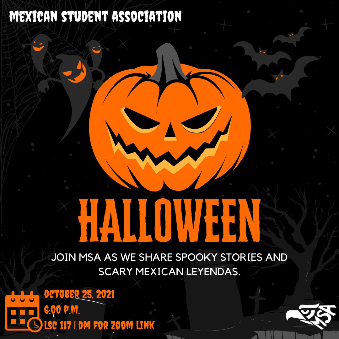 SHSU_MSA's tweet photo. ¡𝐇𝐨𝐥𝐚 𝐟𝐚𝐦𝐢𝐥𝐢𝐚! 𝐉𝐨𝐢𝐧 𝐮𝐬 𝐚𝐭 𝐭𝐨𝐧𝐢𝐠𝐡𝐭’𝐬 𝐦𝐞𝐞𝐭𝐢𝐧𝐠 𝐚𝐬 𝐰𝐞 𝐜𝐞𝐥𝐞𝐛𝐫𝐚𝐭𝐞 𝐃í𝐚 𝐝𝐞 𝐥𝐨𝐬 𝐌𝐮𝐞𝐫𝐭𝐨𝐬 𝐚𝐧𝐝 𝐬𝐡𝐚𝐫𝐞 𝐬𝐩𝐨𝐨𝐤𝐲 𝐬𝐭𝐨𝐫𝐢𝐞𝐬 𝐚𝐬 𝐇𝐚𝐥𝐥𝐨𝐰𝐞𝐞𝐧 𝐚𝐩𝐩𝐫𝐨𝐚𝐜𝐡𝐞𝐬!

📍LSC 117
• direct message for Zoom Link • https://t.co/VcjPoN8Yo0