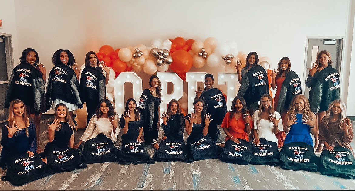 The 20-21 <a href="/SHSU_OPDT/">Orange Pride Dance Team</a> National Champions received their rings Saturday morning! CONGRATULATIONS to the back to back 2X National Champions in D1 Jazz &amp; Team Performance! Very much deserved celebration for this incredible team! 🧡 #SHSU #SHSUSpiritPrograms