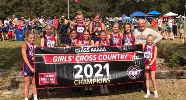 rankin_xc's tweet photo. A summer of training and camps and sweat and sprains, the new MAIS AAAAA state CHAMPS anchored by Leah Collipp in 2nd and Emily Williams in 3rd! https://t.co/RNLSEy9y67