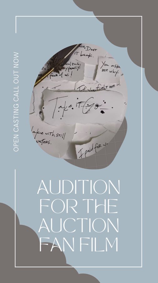 TheAuctionMovie's tweet photo. It’s finally time…

We cannot WAIT to cast our characters and this is one big step in the right direction. Will we be seeing you send in a monologue in the coming days?! We sure hope so. 

Head to our carrd and click the applications tab to apply. https://t.co/JdjH6LyEsn