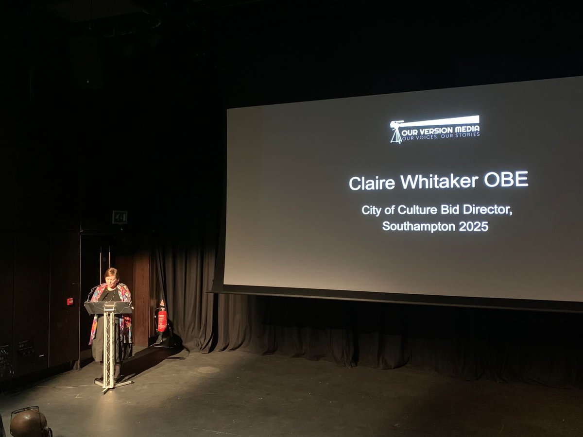 SotonForward's tweet photo. #BlackHistoryMonth  We are proud to be supporting @ourversionmedia's Proud To Be tonight, showcasing stories from Southampton's African, Caribbean and black British communities at @MASTStudios.
Wonderful to hear from our bid director Claire Whitaker and @Veronica_Soton https://t.co/IYCEwn8Shj