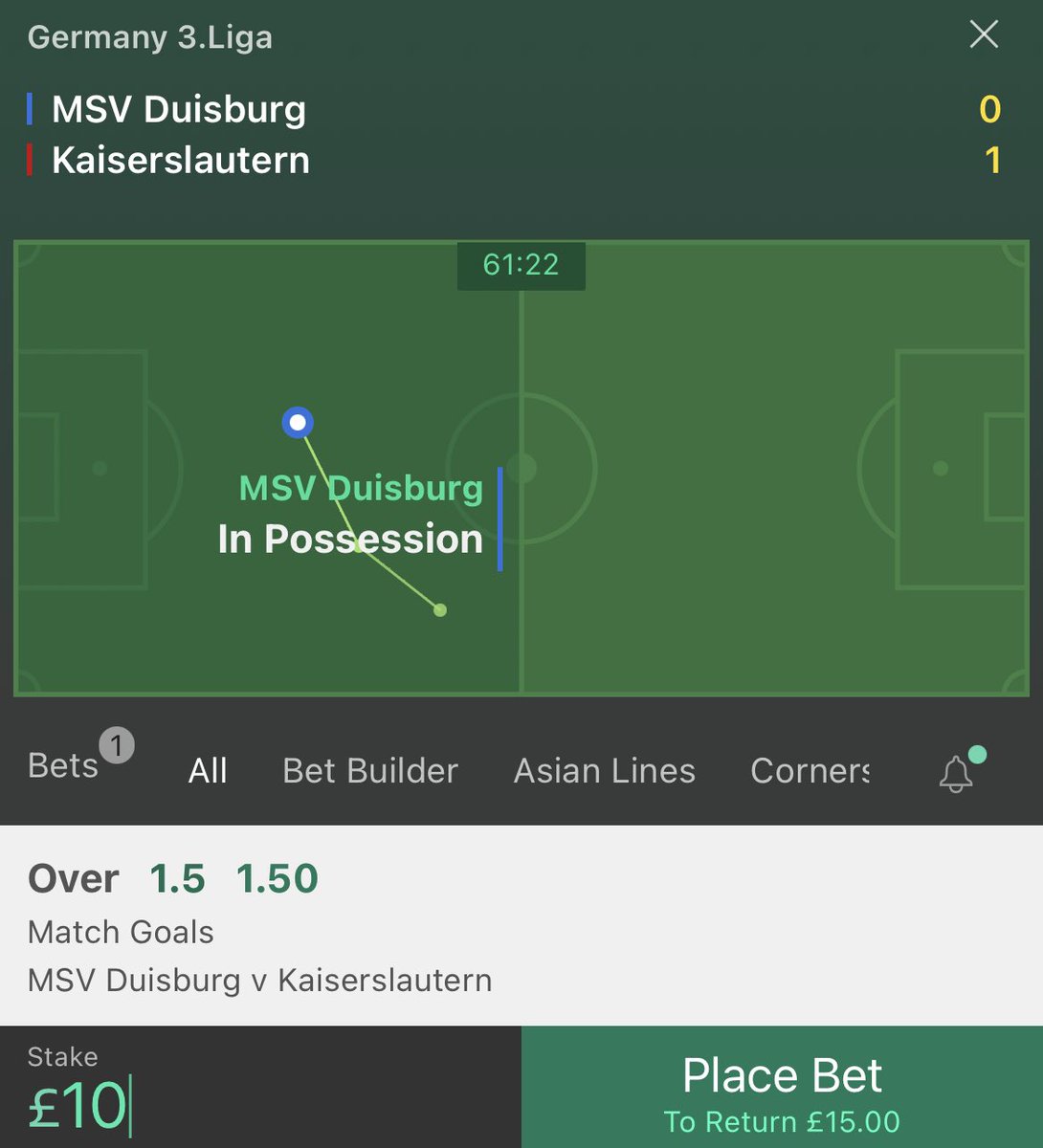 OC_Tipster's tweet photo. ⚒️ Odin's £10 - £50 ⚒️
Bet 1: £10
Odds: 1.50
Bank: 
League: Germany 3 🇩🇪 

❤️ &amp; RT if you're on https://t.co/pghDX6JKEw