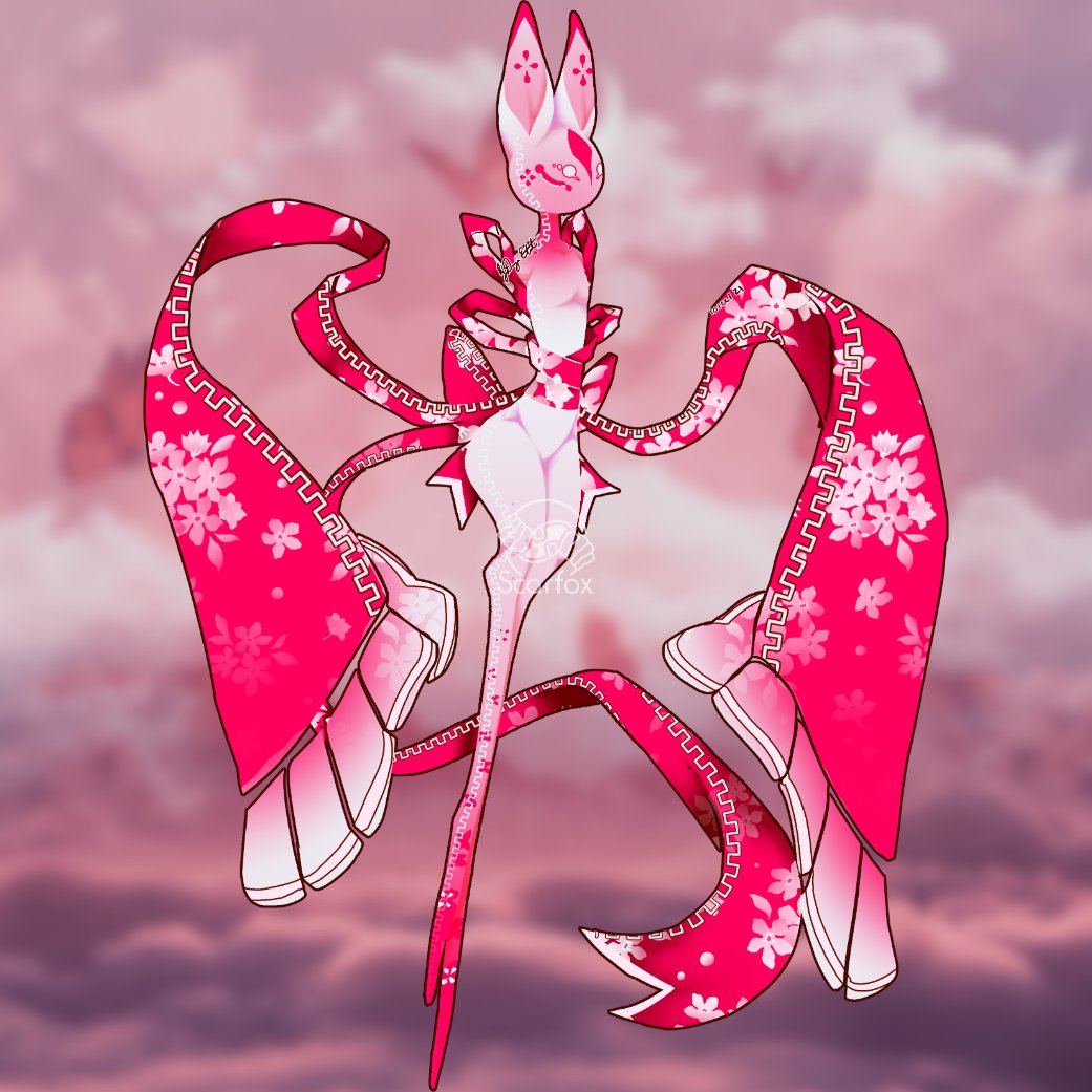 DragonEternal55's tweet photo. My fresh bb, she went through a couple of phases before i settled on this design! Shes a seamstress and fabric weaver, who specializes in silks! Not to mention shes my first mystic β€οΈ, so happy to have her! #scarfox #closedspecies #softpinks #delicate #gentle #blossoms https://t.co/ohDBHyigzq