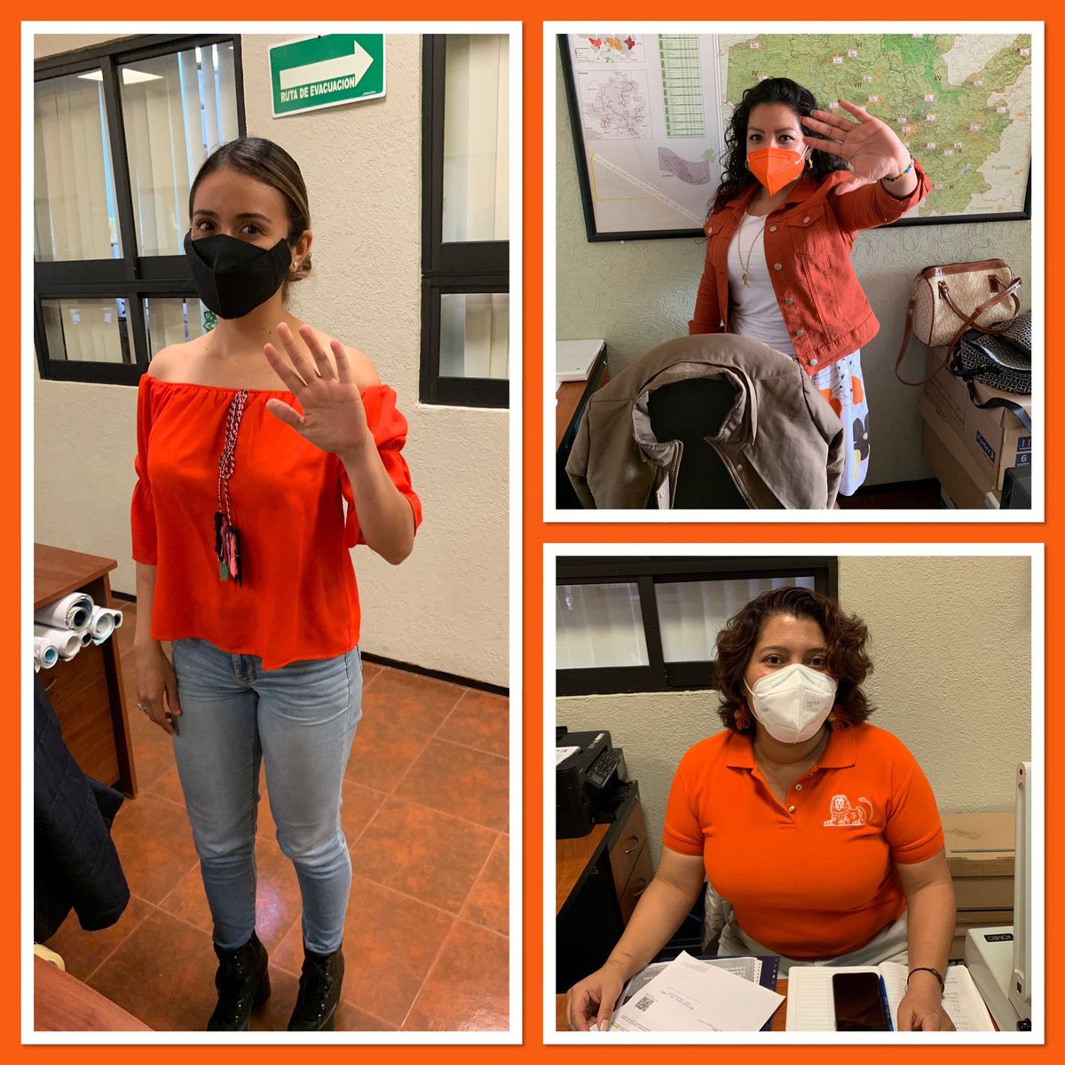 CECyTEHidalgo's tweet photo. Dentro del marco del #DíaNaranja personal de Dirección General y los 41 planteles del #CECyTEHidalgo participan realizando diversas actividades, con la finalidad de generar conciencia y erradicar el maltrato en niñas y mujeres. 🧡👧🏻👩🏻‍🦰👱🏻‍♀️👩🏽‍🦱🧡 https://t.co/N3DMXzifJP