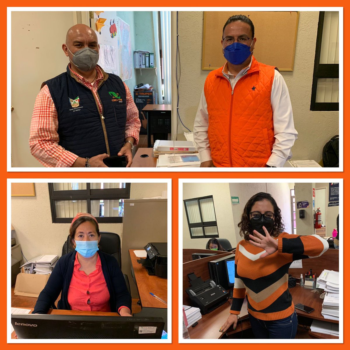 CECyTEHidalgo's tweet photo. Dentro del marco del #DíaNaranja personal de Dirección General y los 41 planteles del #CECyTEHidalgo participan realizando diversas actividades, con la finalidad de generar conciencia y erradicar el maltrato en niñas y mujeres. 🧡👧🏻👩🏻‍🦰👱🏻‍♀️👩🏽‍🦱🧡 https://t.co/N3DMXzifJP