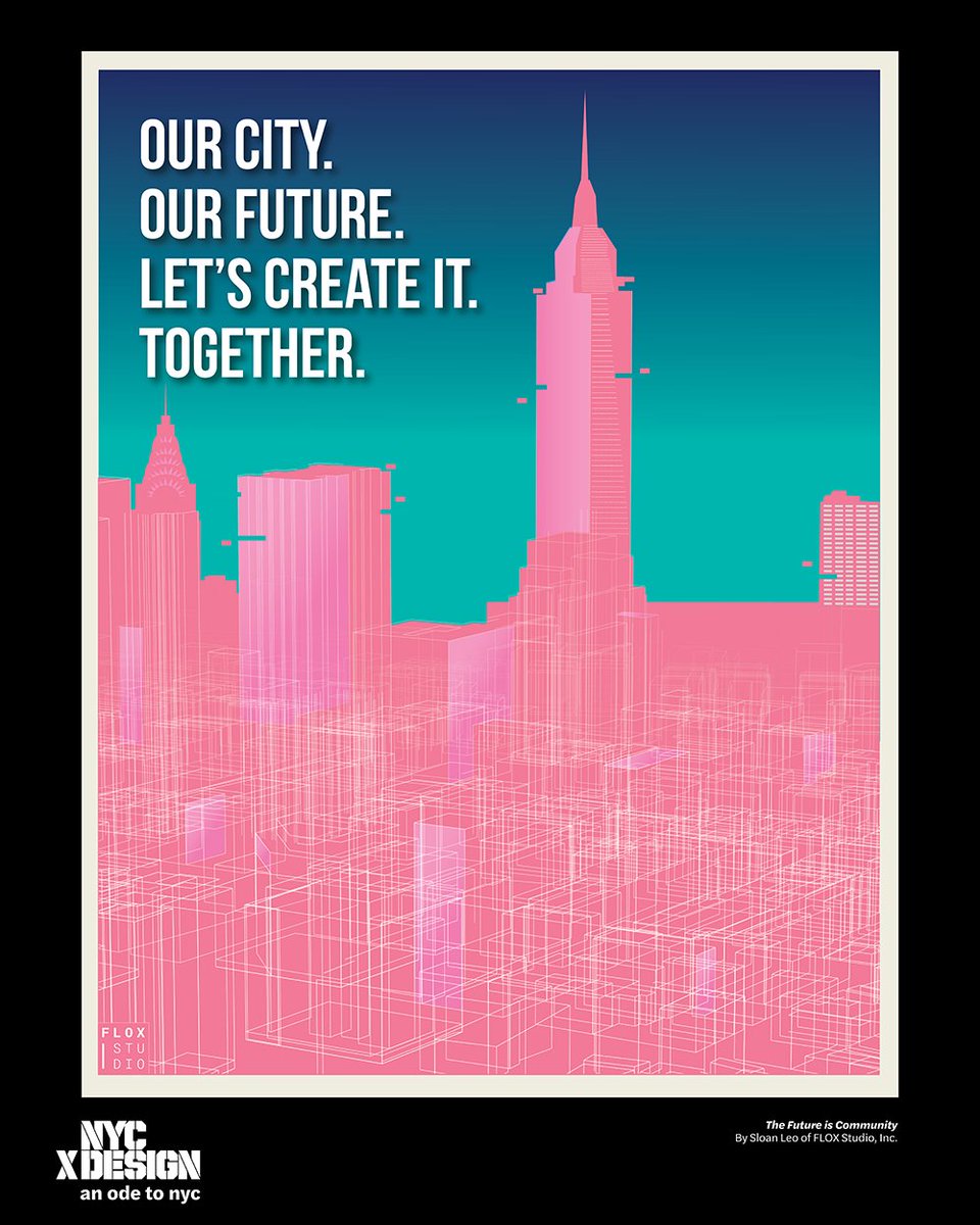 We’re excited to partner with @NYCxDESIGN’s #OdetoNYC city-wide exhibition! This October, visit our Chelsea showroom to view the vibrant “The Future is Community” poster by <a href="/SloanLeo1/">Sloan Leo</a> of FLOX Studio.