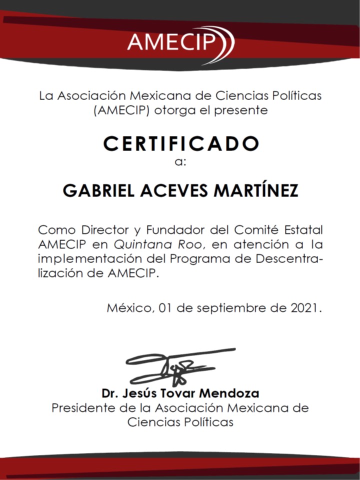 pakal2007's tweet photo. Hola buenos días amig@s. Feliz y agradecido con AMECIP Nacional por darme la oportunidad para desarrollar y elevar el nivel de la política en el estado de Quintana Roo, para lograr el equilibrio entre el desarrollo y el crecimiento. La Política es hacer posible lo deseable!!! https://t.co/LTHmIC9XCu