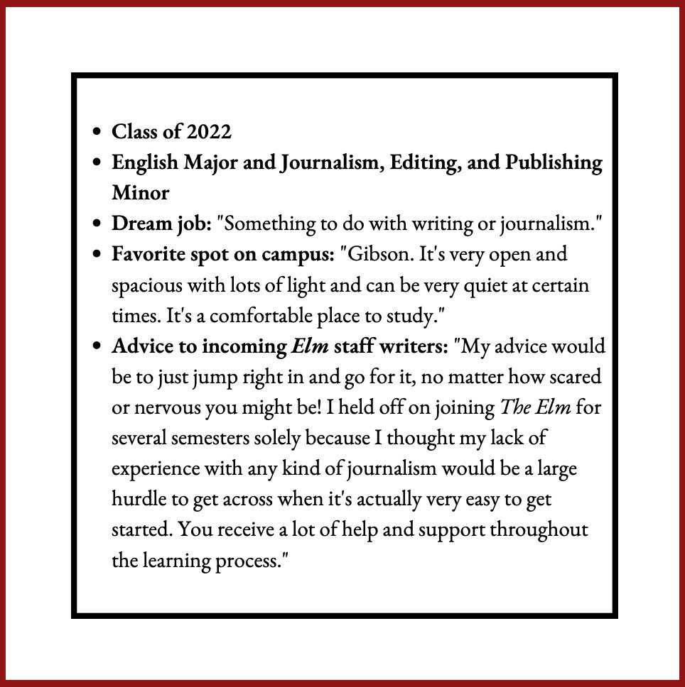 TheElmNews's tweet photo. Our other news co-editor is the tremendously talented Cecilia Cress!🗞🌟 https://t.co/3z7HGH0v7a