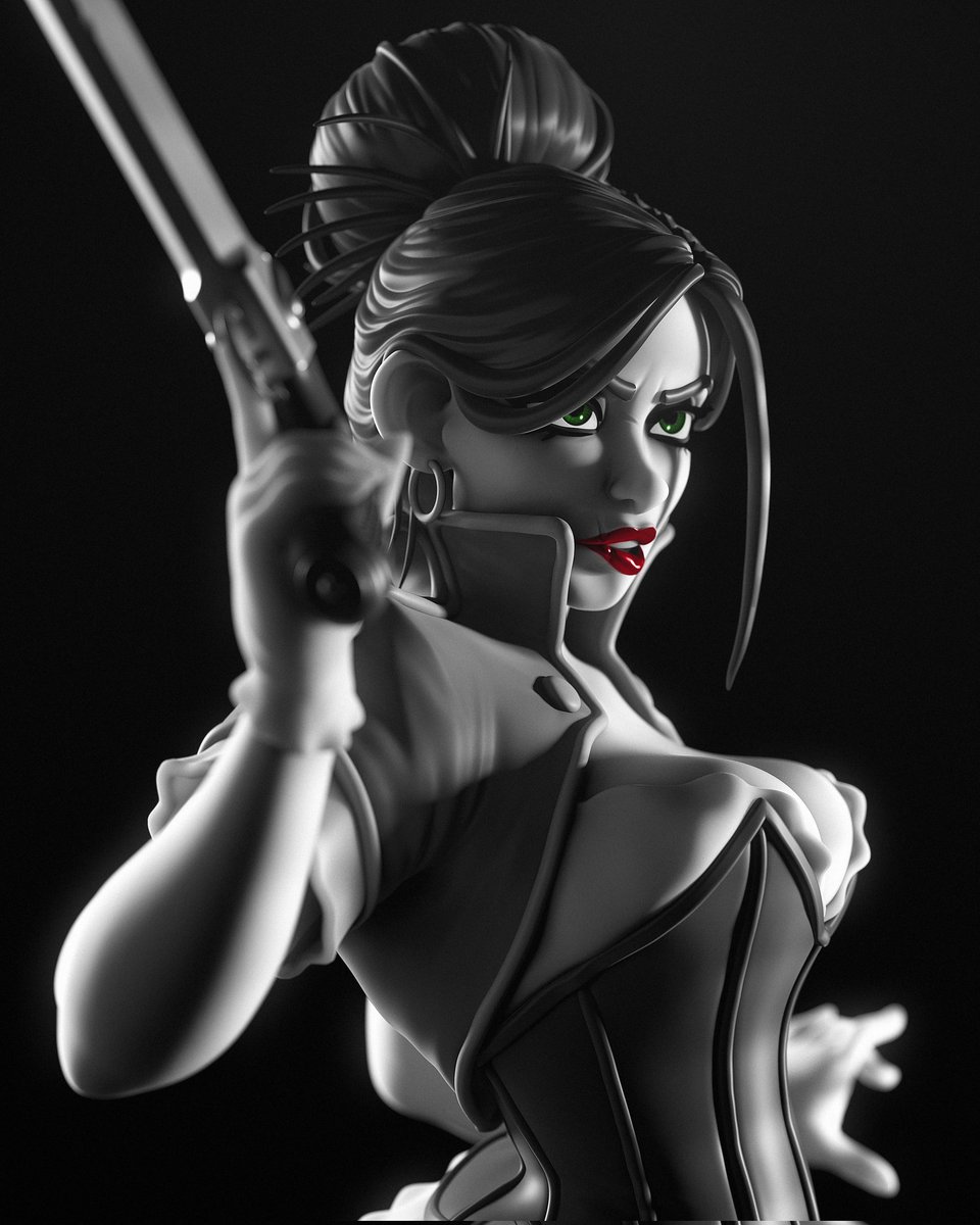 DrZenith's tweet photo. My #originalcharacter Victoria, a 1930s assassin pinup girl. Made in #zbrush and rendered in #vray for #3dsmax 😁 https://t.co/zAfMvoiwKO