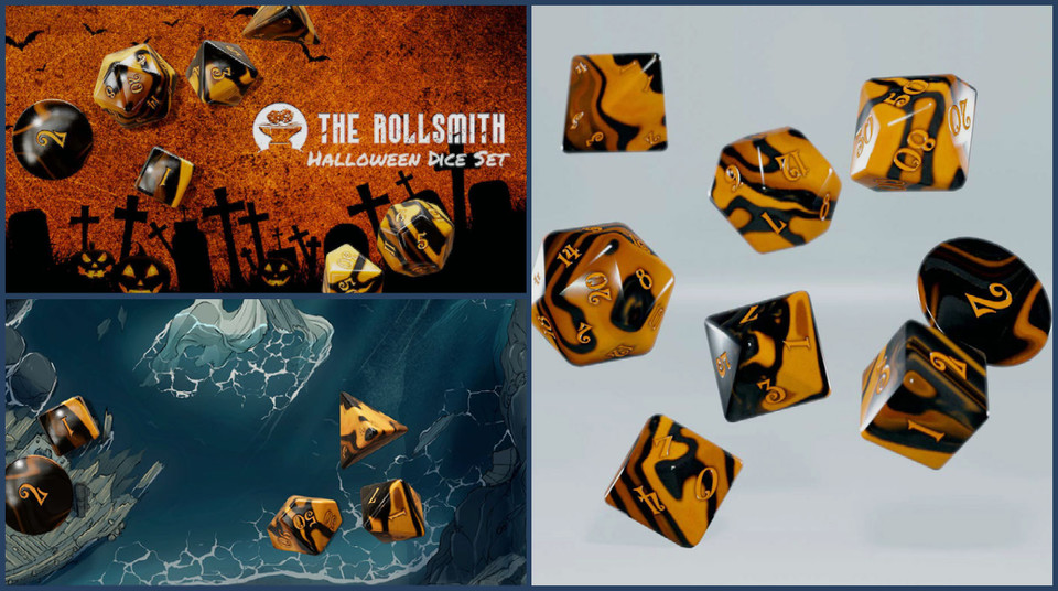 “Crit or Treat?” No matter what your game of choice is, you can’t escape Halloween night. It’s time to break out the best One-Shot scenarios that scare even the most fearless Paladin.

therollsmith.com/product/hallow…

On sale: Ancient Temple White Dice Set
