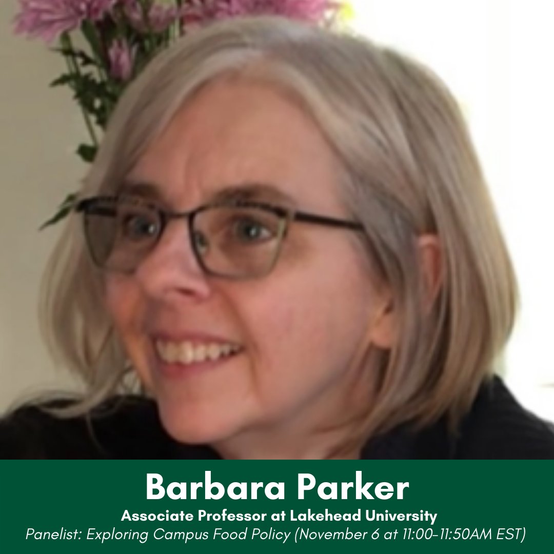 mealexchange's tweet photo. 🔥 Meet the #NSFS2021 Speakers 🔥

We are so excited to have Barb join  in our Exploring Campus Food Policy discussion on November 6 at 11:00-11:50PM EST! 😆

🔗  To register and read more about the sessions, go to https://t.co/wWUKNhxnDc https://t.co/2HBfnFRLhq