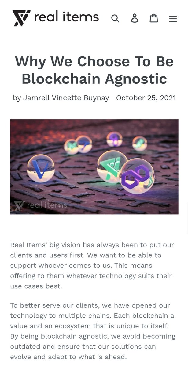 eisenreich's tweet photo. VeChain x Real Items

"Building on Vechain helped us solve unpredictable transaction fees, complicated user onboarding, and clunky multiple transactions. Vechain worked perfectly for supply chain management and made our products easy to use for everyone." 👏

#VeChain $VET #VeFam https://t.co/aij5NcgiNQ