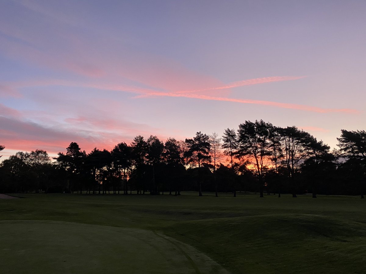 Another sunrise. 2nd green looking over to the 10th green <a href="/CoptHeathGC/">Copt Heath Golf Club</a>