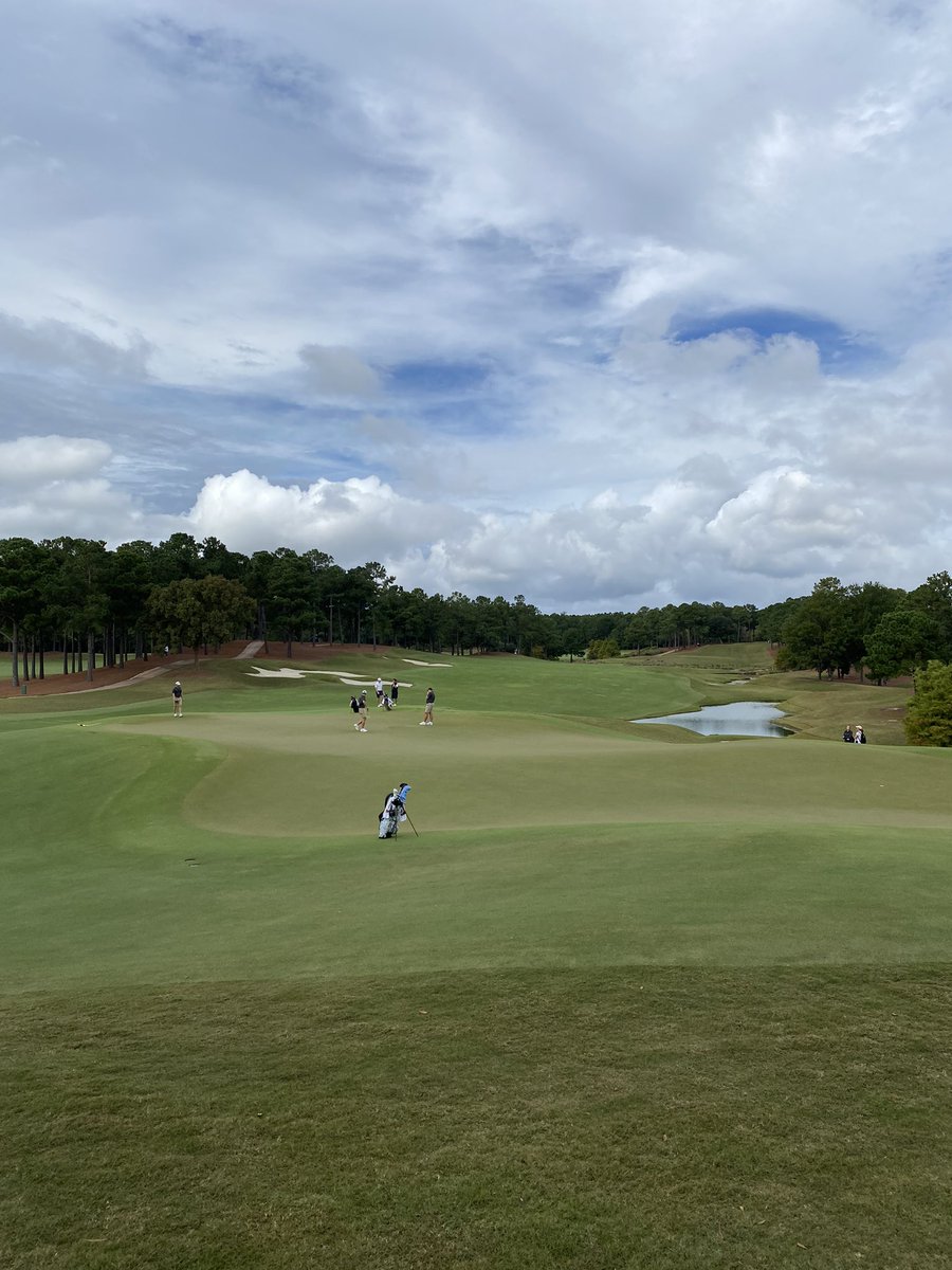 UNCmensGolf's tweet photo. Round 1 in the 📚 here at the #WilliamsCup!
Tar Heels fired a 5-under-par 283 as a team, led by Austin Greaser’s 68!
Greaser caught 🔥 on the back side dropping 🐥 🐥 🐥 🐥 🐥 🐥 birdies en route to a 31!
Round ✌️ is already underway!
#TarHeelTough https://t.co/CYTsBzyl9b