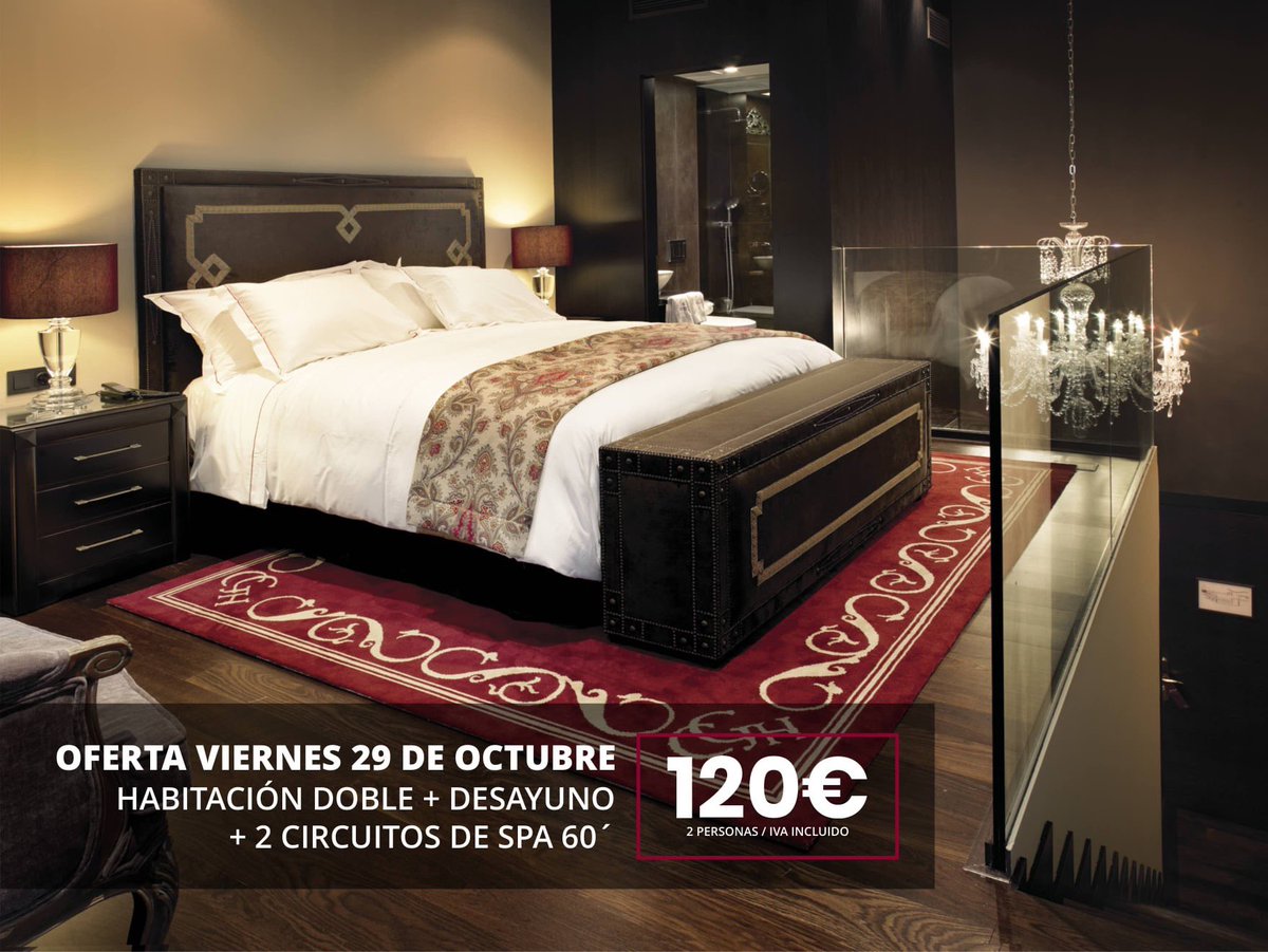 Últimas habitaciones disponibles para disfrutar de nuestra OFERTA ESPECIAL para este viernes:

Habitación Doble
+ Desayuno Buffet
+ 2 Circuitos de Spa
120€ (2 personas e IVA incluidos)

Podéis realizar vuestras reservas a través de este link: acortar.link/LVKX2I