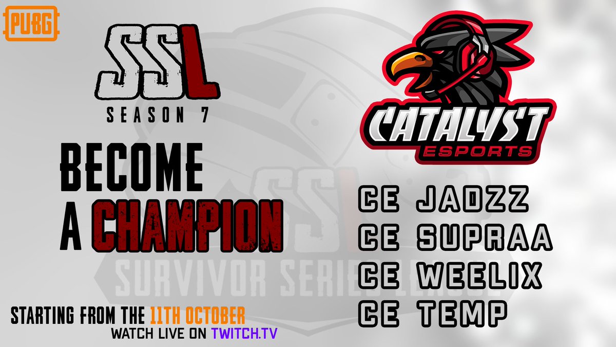Day 5 of the SSL is now live! 🔴

Come and watch the last day of the bottom 16 and see who will be our top 8 to progress through to the top 16! 

Our host tonight is the one and only @CcExclusives ! 🎙📺

Twitch.tv/SSL_PUBG 

#BecomeAChampion #SSL

<a href="/PUBG_EU/">PUBG: BATTLEGROUNDS Europe</a> <a href="/TwireGG_PUBG/">Twire PUBG</a>