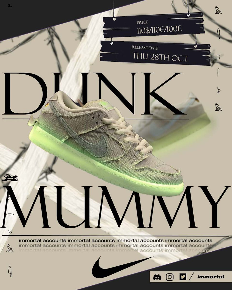 🚨Immortal Giveaway 🚨

- 10 Ultra Premium Accounts 
- 10 NikeCom Accounts

Retweet 🔁 + Like ❤️

Ends In 24 Hours

🎁USE CODE 'MUMMY' FOR 20%OFF, ONLY FIRST 10 ORDERS OPENED IN OUR DISCORD, WHILE SUPPLIES LAST 🎁