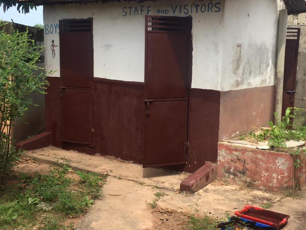 GambianTrust's tweet photo. Another job well done by #Kebba Badjie, repairing &amp; repainting the toilet doors at #Nemasu Nursery School https://t.co/cioDtekago