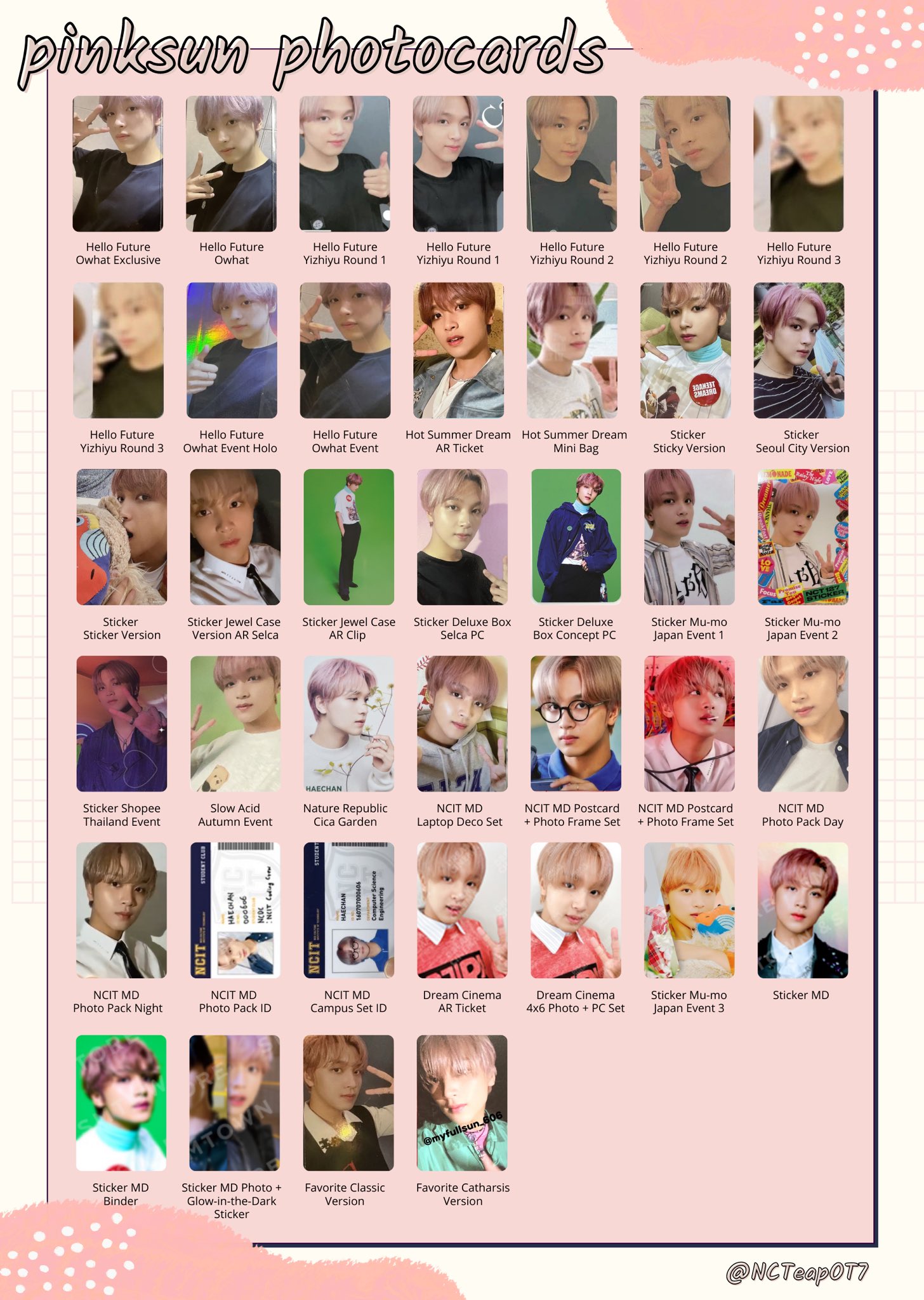 NCT 127 DREAM ヘチャン mu-mo MD トレカまとめ売り