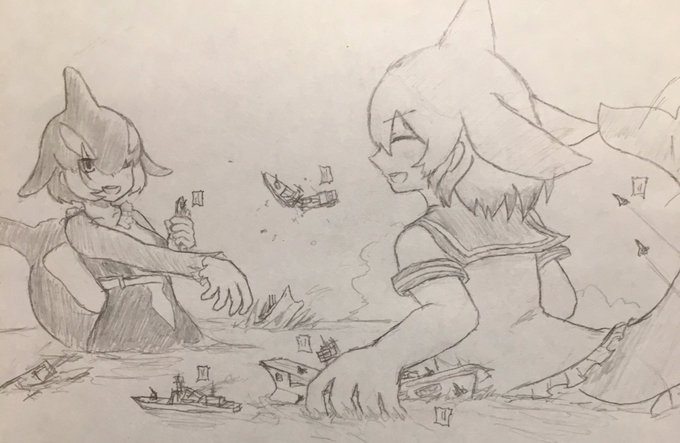 #巨大フレンズ
史上最大最強の艦隊は彼女たちの玩具と化した。 