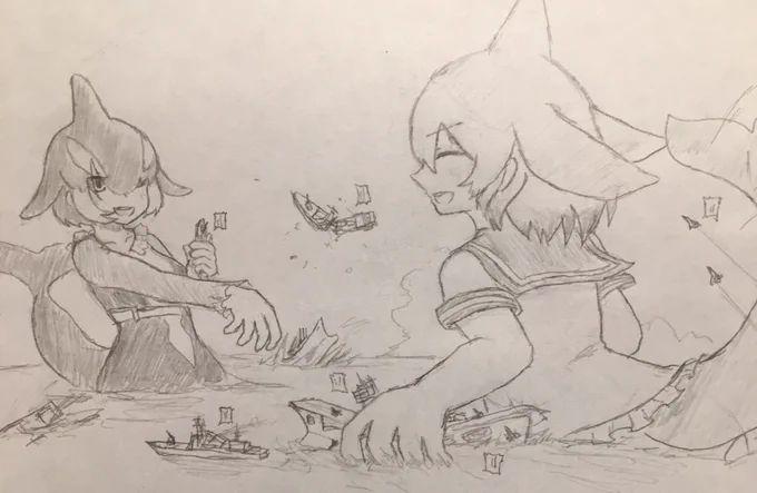 #巨大フレンズ
史上最大最強の艦隊は彼女たちの玩具と化した。 