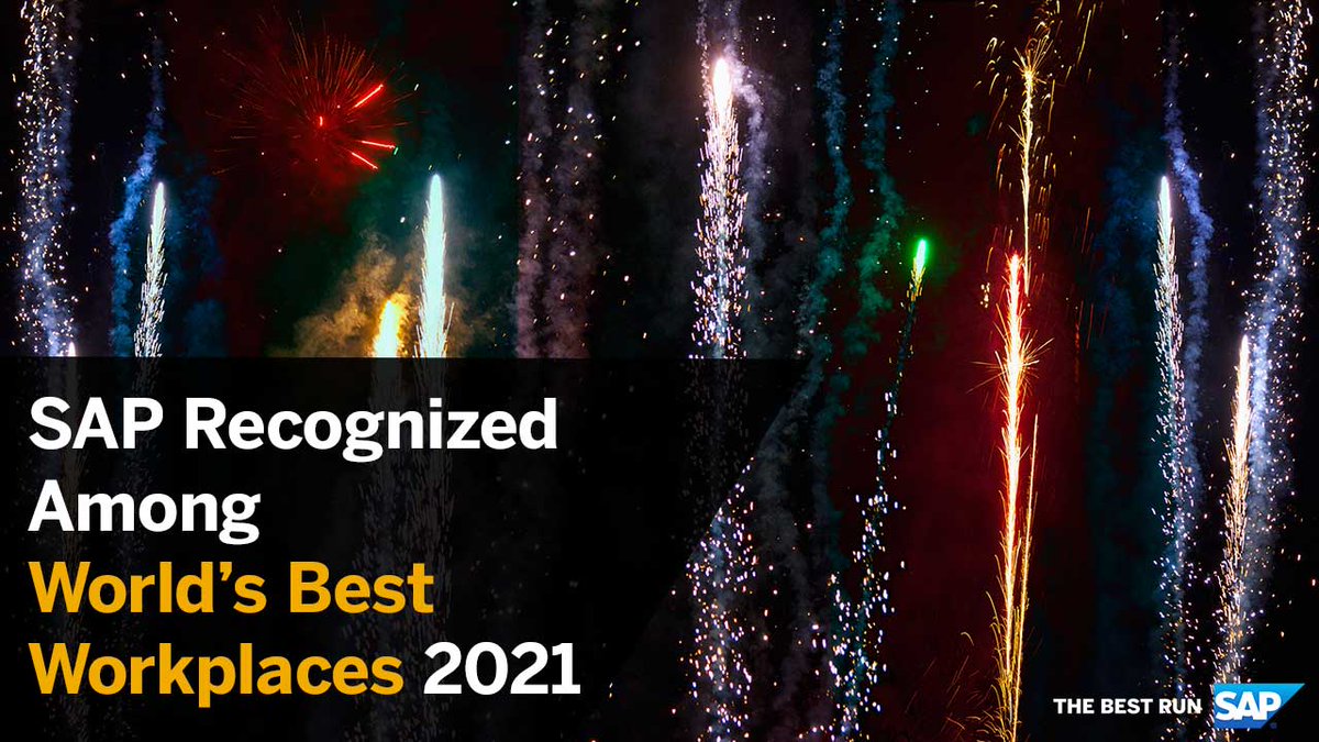 Exceptional employee experiences. High-trust relationships. Workplaces that are fair and equal for all. 

SAP is honored to be recognized as one of the world's best workplaces 🎉 sap.to/6017Jrz05

#LifeAtSAP #SAP4Good