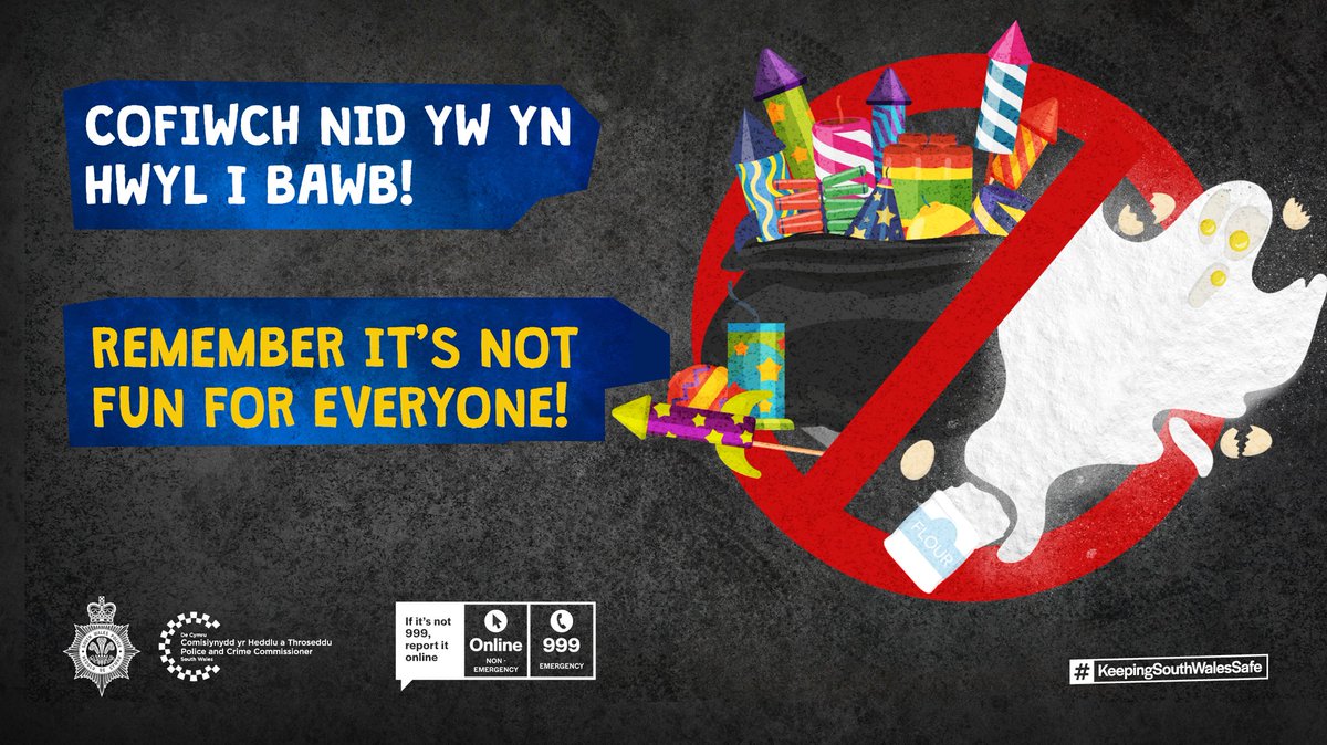HSofWestGlam's tweet image. This year @swpolice will again be supporting #OpBANG helping our communities to enjoy the festivities safely while asking them to remember that #Halloween and #BonfireNight are 'Not Fun For Everyone' @commissionersw @NPTCouncil @swansea_council #WestGlamorgan 
🎃 👻 🔥 🎆