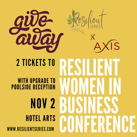 ✨GIVEAWAY! ✨ To celebrate the launch of <a href="/resilientseries/">Resilientseries</a> RESILIENT WOMEN IN BUSINESS CONFERENCE + the CIWB AWARDS NOMINATIONS. We are giving away 2 tickets to the conference on Nov 2 <a href="/hotelartsyyc/">Hotel Arts</a>.  ✨To enter follow <a href="/kim_hayden1/">Resilient New Media</a> and <a href="/axisconnects/">Axis Connects</a> and retweet this post 
#yyc