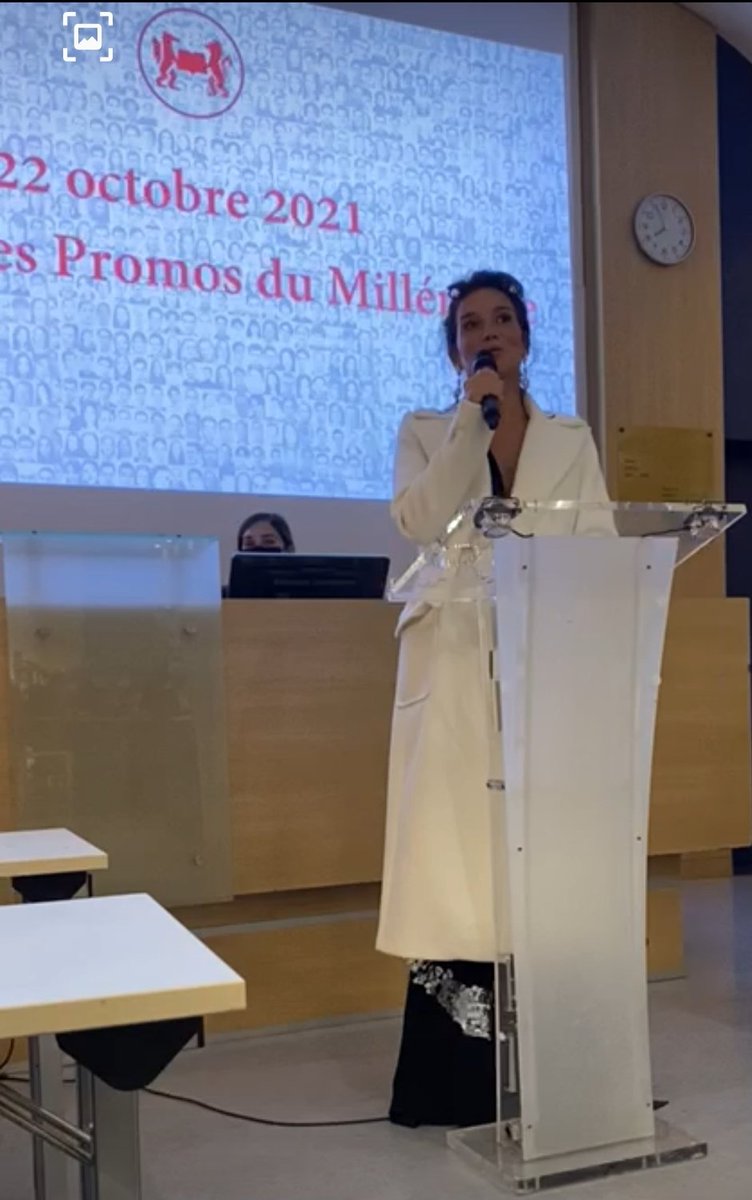 FabienneConrad's tweet photo. A pleasure to be invited in @sciencespo to celebrate the Millenium Promotions' Anniversary, to share my prof. journey &amp; to sing there again : I set up the 1st musical show there. It changed my destiny &amp; let me find my path. Thank you @ScPoAlumni for this moving standing ovation https://t.co/MOHjwmnGPr