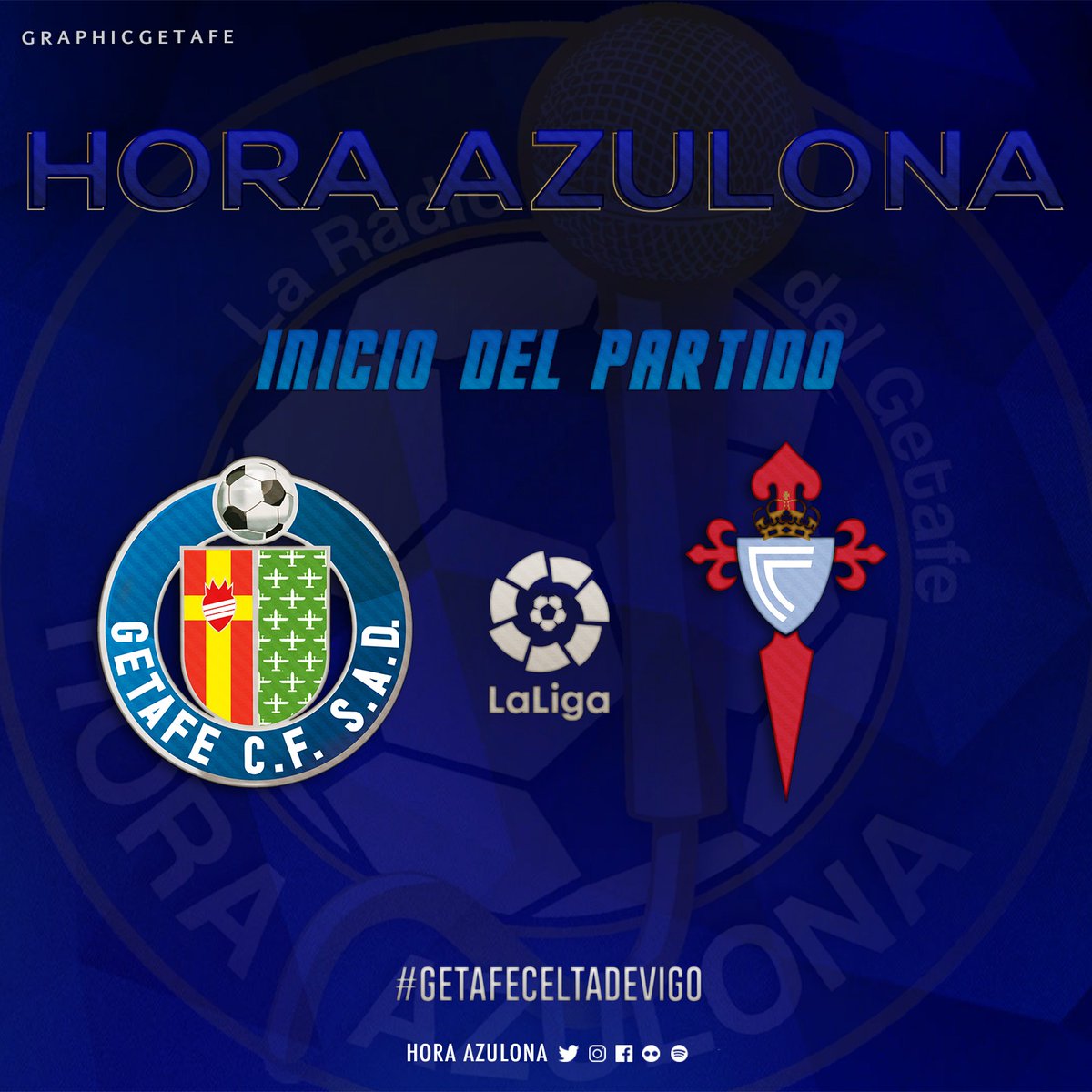 HoraAzulona's tweet photo. 1' [🔵 GET 0-0 CEL 🔴] | ¡Comienza el partido en el Coliseum!

#APorEllo 💙 #DoItPossible #GetafeCelta https://t.co/eHheReV1Mg