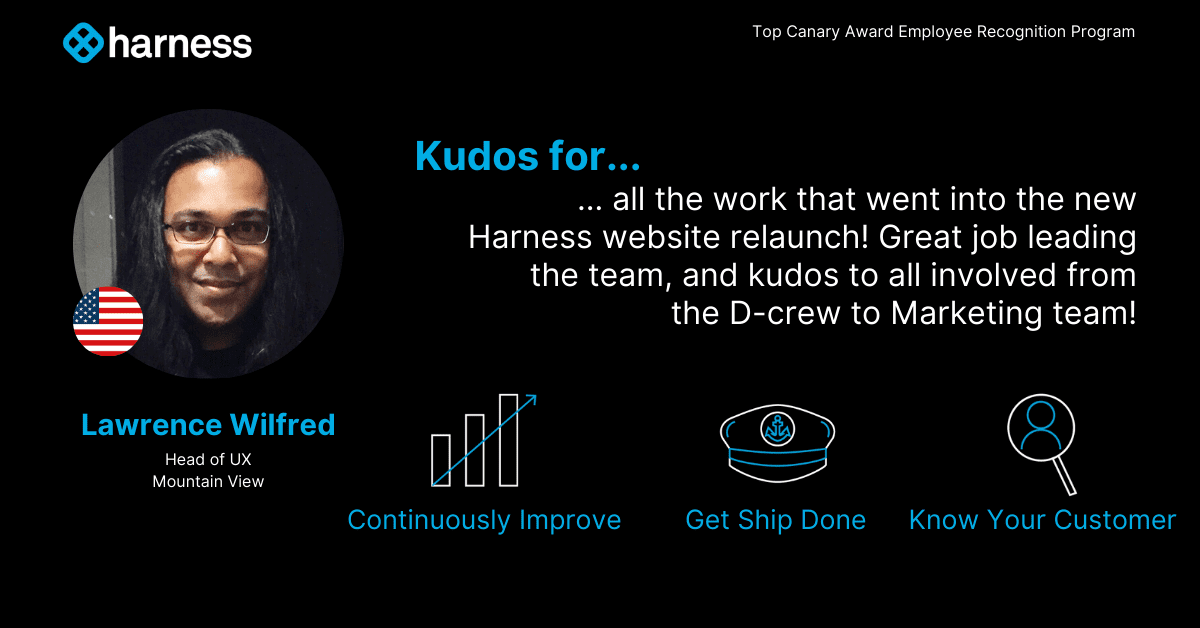 harnessio's tweet photo. Kudos to Lawrence Wilfred for continuously embodying Harness’ core value: to continuously improve, getting ship done, and knowing your customer. 👏

#ContinuouslyImprove #GetShipDone #KnowYourCustomer #RememberTheHuman #HarnessValues #HarnessCulture https://t.co/QkxEKTQRY3