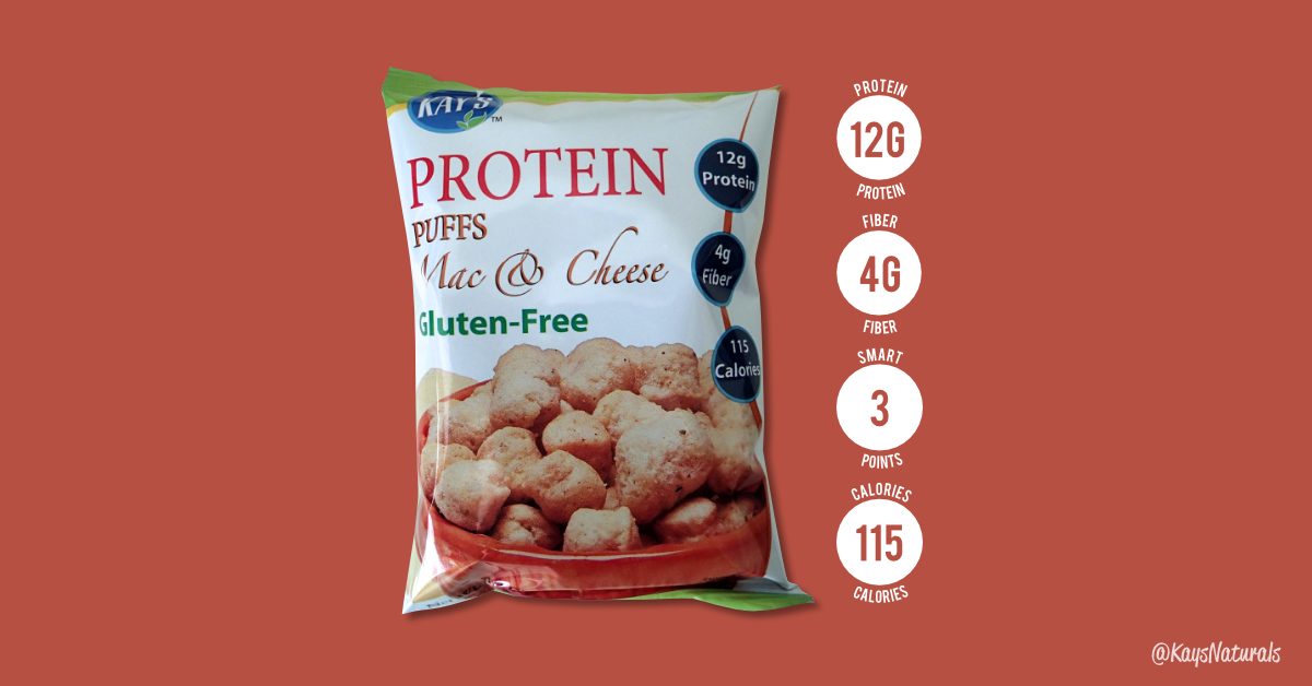 kaysnaturals's tweet image. Our Mac &amp;amp; Cheese Protein Puffs are perfect with a lunch sandwich or as an afternoon snack! 😋 Each serving has:

✅ 12g of plant protein (3x🥚)
✅ 4g of fiber (1x🍎)
✅ 115 calories (👍)
✅ 3 smart points (🇼🇼)

.

#kaysnaturals #chips #glutenfreechips #proteinchips