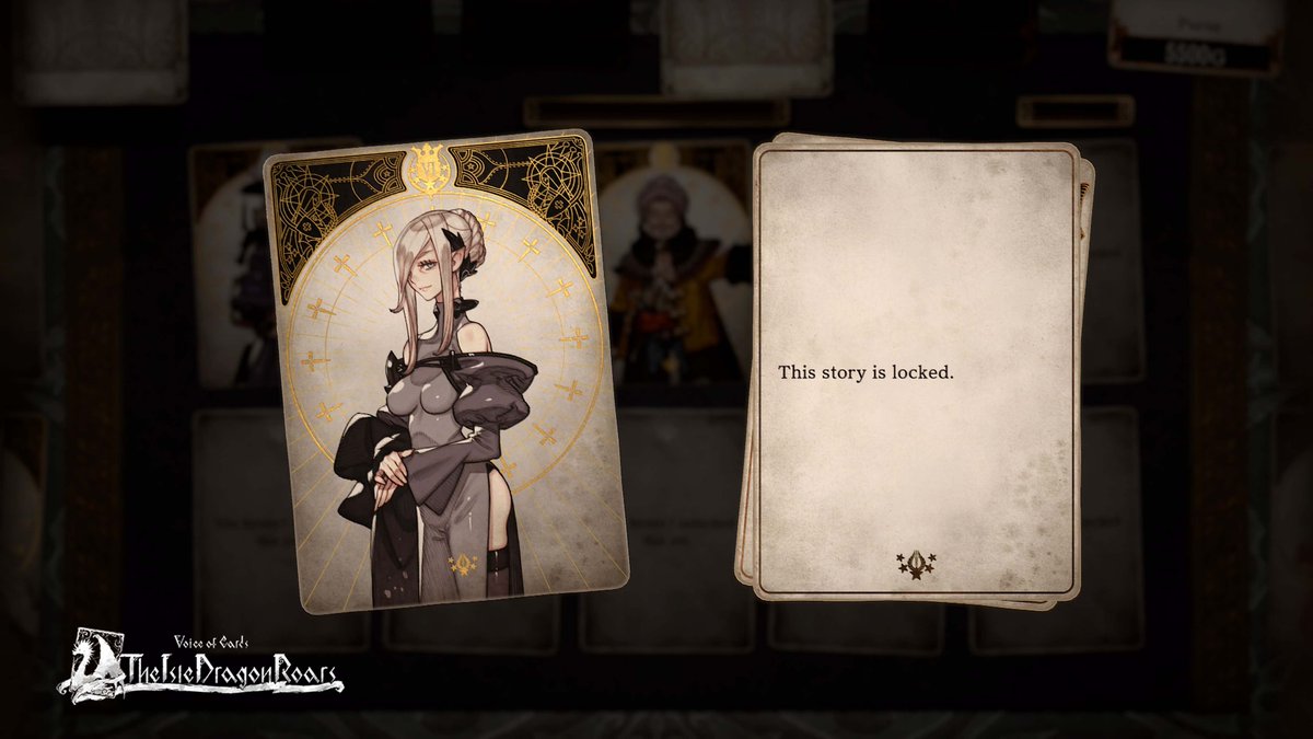 SquareEnix's tweet photo. What lies beneath each card in #VoiceOfCards The Isle Dragon Roars? 

Unlock character and enemy stories as you make your way through your quest and fight monsters. 📜

Coming to PS4, Switch and Steam in just 2 days! https://t.co/jzBTa7EgrC