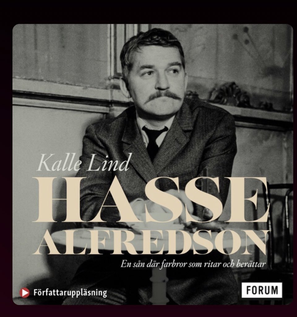 TTruedsson's tweet photo. En stor lyssningsupplevelse att höra #KalleLind läsa sin egen biografi om #HasseAlfredson. Tack @manmedskagg Kalle lind. https://t.co/EeEH46RgiJ