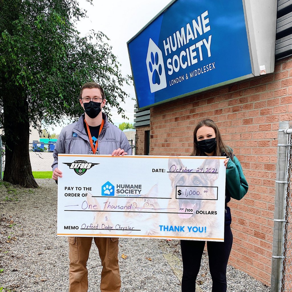 Thank you to everyone who came out to the <a href="/oxforddodge/">Oxford Dodge</a> "Yappy Hour" event on October 9th. Through a combination of donations and pet gifts sales, we were able to raise $500, which <a href="/oxforddodge/">Oxford Dodge</a> generously matched!