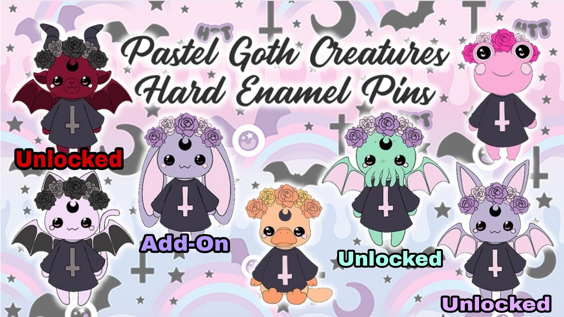 Pastel Goth Platypus Hard Enamel Pin