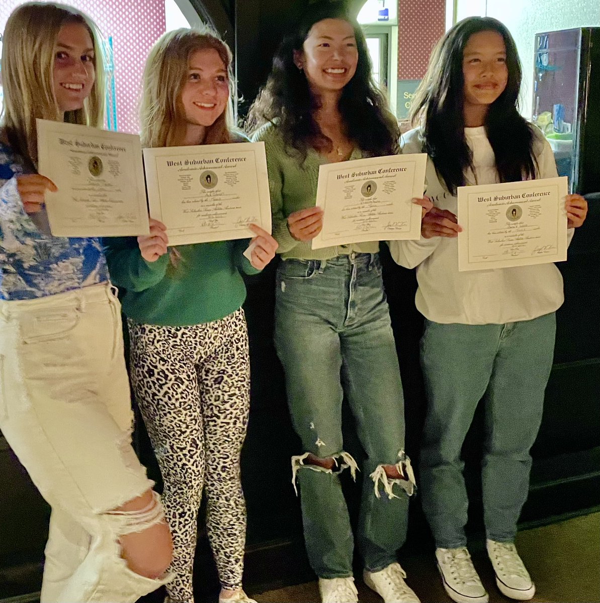 toppertennis's tweet photo. Topper tennis varsity girls thank Kevin Graham and CJ McCann for a great season! The seniors received All Conference awards.  Go West!  @GWBoosters @GWHilltoppers @GWWestNation https://t.co/5tUHzNWvn0