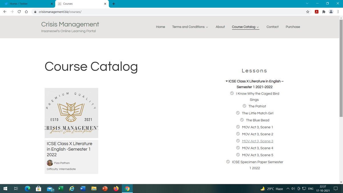 FizaPathan's tweet photo. Insaneowl's Online Learning Portal. Presently covers the reduced, bifurcated syllabus for Literature in English #ICSE Class X #Semester1 2022 Examination. #cisce #education #tenthgrade #MerchantofVenice
#prose #poetry 
https://t.co/mqRkXwA8sl https://t.co/kZ5fPEStDl