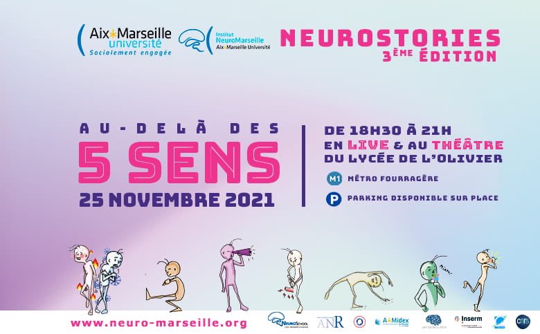 🥁 J’ai l’honneur et le plaisir de participer, cette année encore, aux NEUROSTORIES « au-delà des 5 sens! »
Venez me retrouvez le 25/11/2021 à 18h30 comme modératrice de ce bel événement 🤓

#Neurostories🧑🏻‍🏫 #Neurosciences🧠 
#VulgariseTaScience🔬🧑🏼‍🔬🧪

neuro-marseille.org/events/neurost…