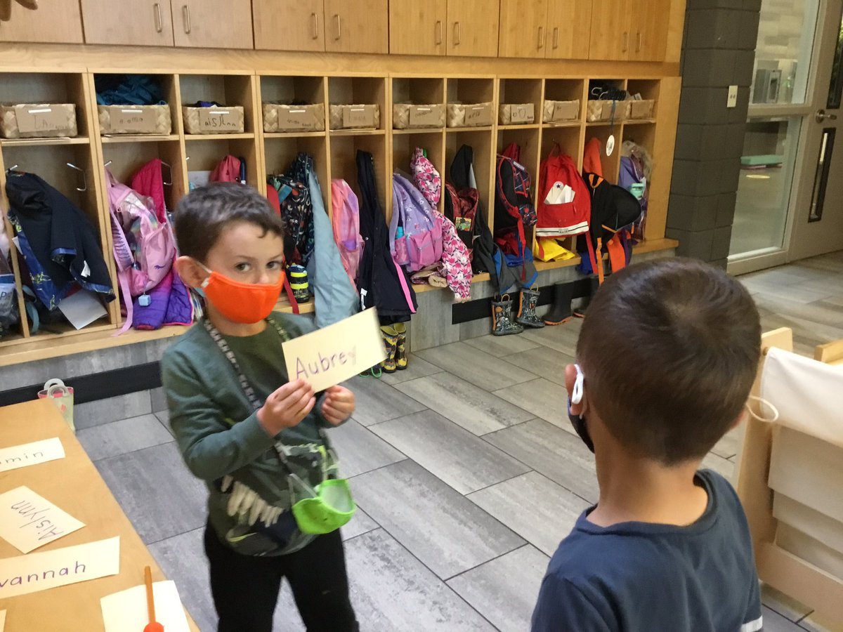 JBrentECE's tweet photo. The letters of their names are the oh-so-important and meaningful first connections to what letters mean and how powerful words can be! #EYLiteracy #literacychat #SpontaneousLiteracy https://t.co/31QHu76S2p