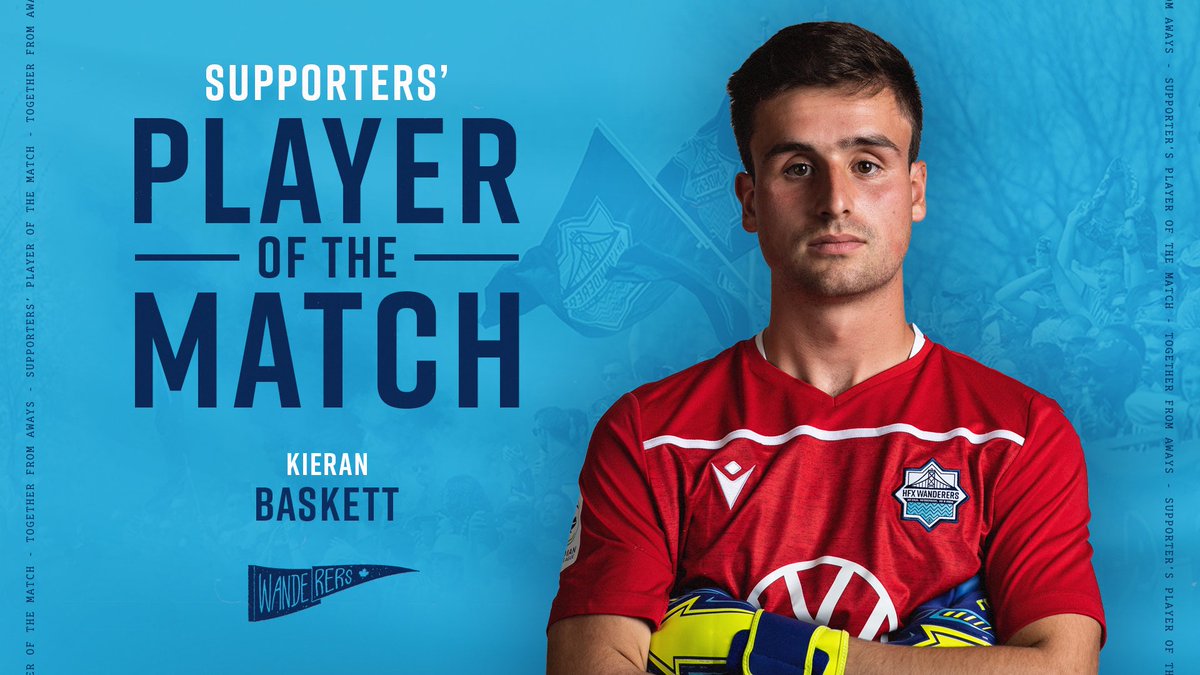 HFXWanderersFC's tweet photo. Supporters Player Of The Match 🎉

With the clean sheet Baskett earns yet another Supporters Player Of The Match honour 💪

#TogetherWeAreHome #HFXvFOR https://t.co/JXCew2IdJ9