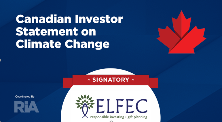 ELFEC_ca's tweet photo. We are pleased to be a Signatory of the Canadian Investor Statement on Climate Change. Read the full Statement here: https://t.co/qqwTMPwcG1 https://t.co/YwFJhZ4ULi
