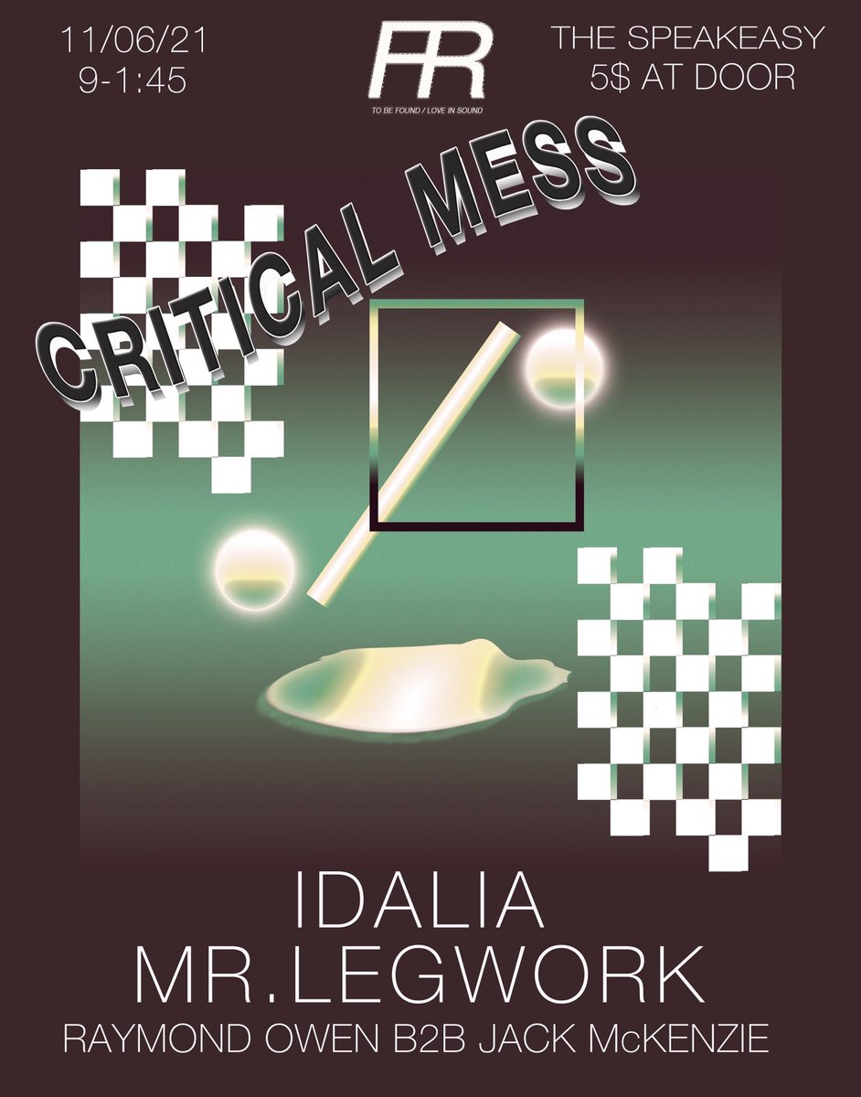 fixedrhythms's tweet photo. Sat. Nov 6 @soy_idalia and #mrlegwork coming through from NOLA as our first out of towner guests for #criticalmess . Residents Raymond Owen and Jack McKenzie handling the opener slot b2b. Mark your calendars, gonna be a goodie. #okc #dance https://t.co/rU5QsY7vNe