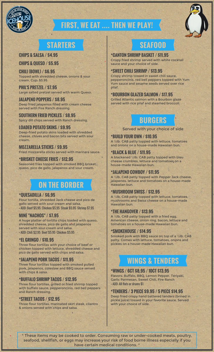 IcehouseCanton's tweet photo. We are rolling out a new menu today! Be sure to come try out some of the new dishes and enjoy some of your old favorites! https://t.co/1K182tzTjA