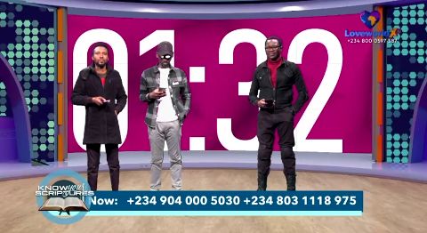 loveworldxp's tweet photo. 📺HAPPENING LIVE NOW📺
KNOW YOUR SCRIPTURE
Call in live now on the show and quote as many scriptures as you can in minutes, call the numbers now displayed on your screen.
Watch on https://t.co/aMr9L1pyhS
Only on LXP
#Lxp #Tv #Quiz #Show #Knowyourscripture #live #watch https://t.co/sGtIiVoDrb